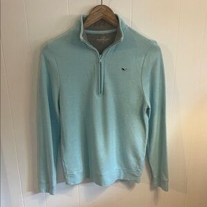 Vineyard Vines Boy’s Aqua Zip-Up Sweater
